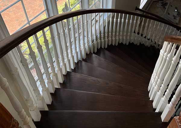 Dark walnut stairs
